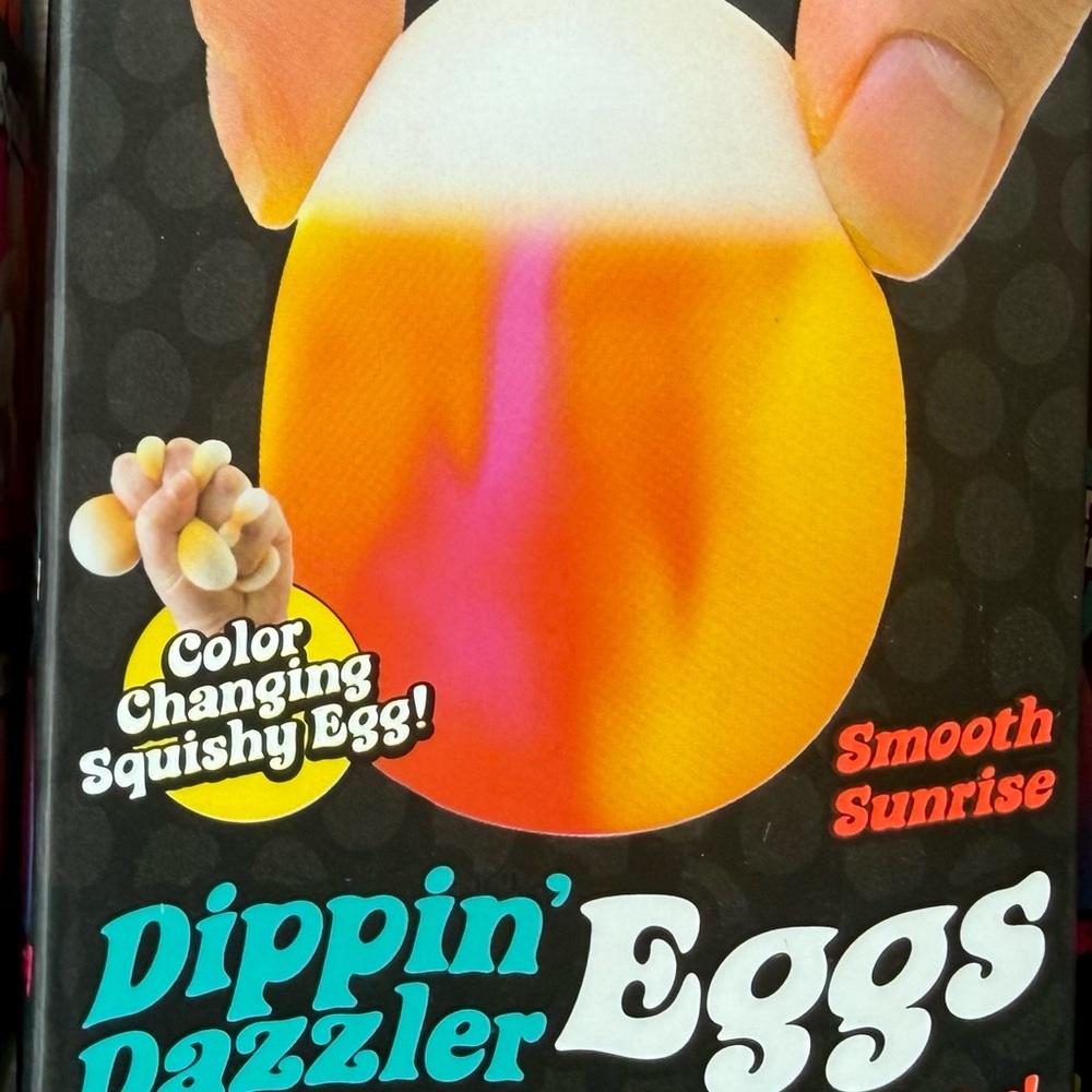 NeeDoh Dippin Dazzler Color Changing Squishy Eggs - Smooth Sunrise